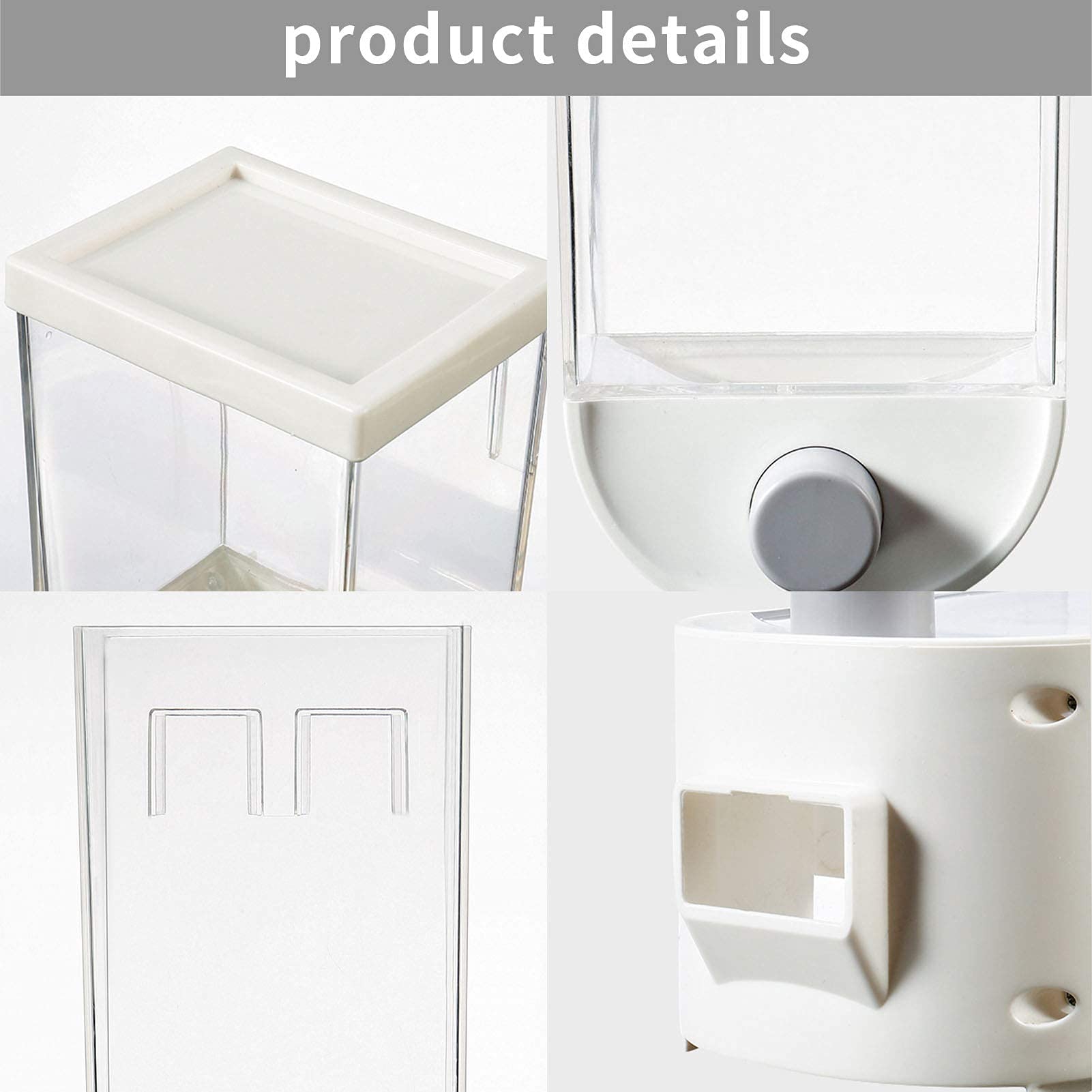 Pack 3 en 1 Distributeur D'aliments Secs Mural