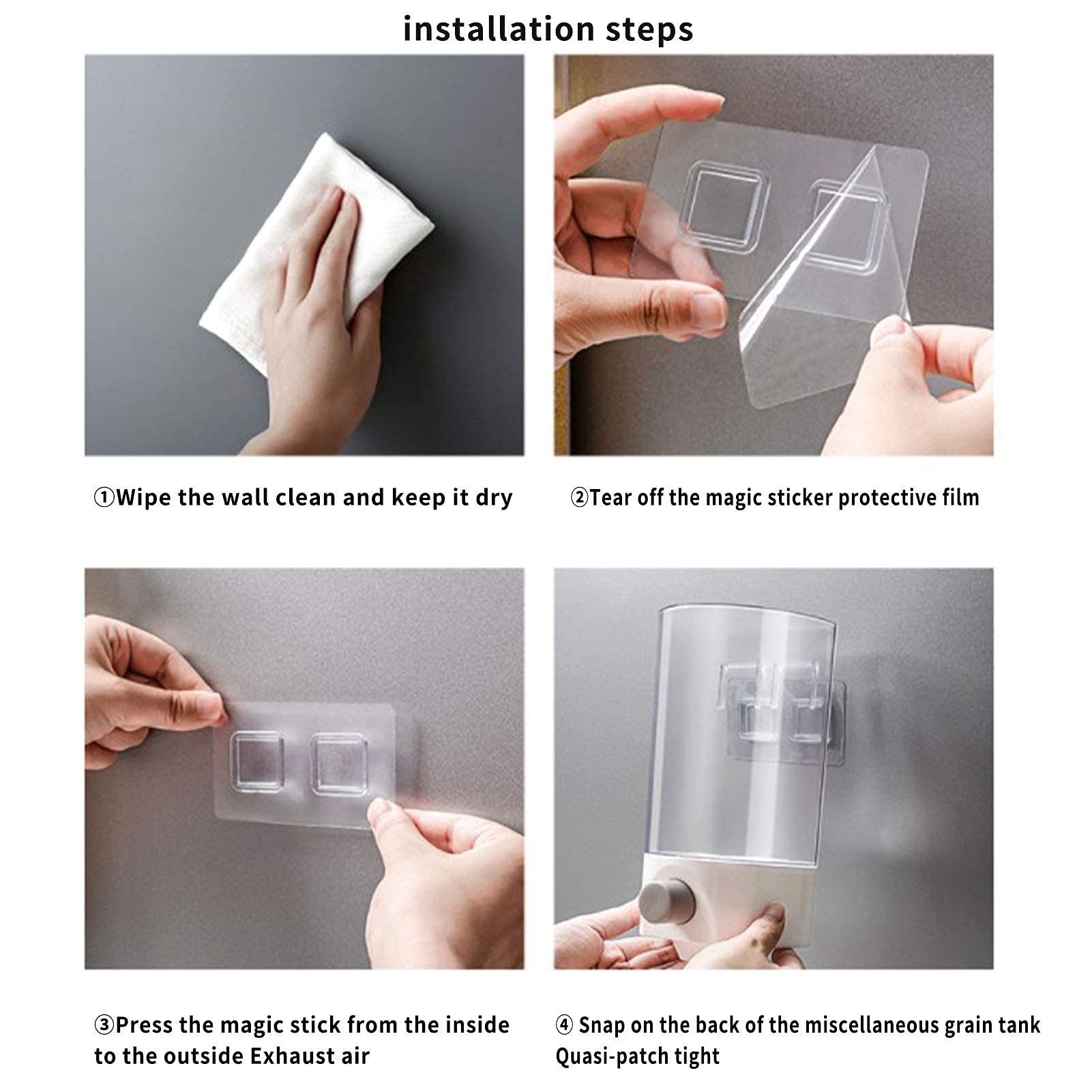 Pack 3 en 1 Distributeur D'aliments Secs Mural