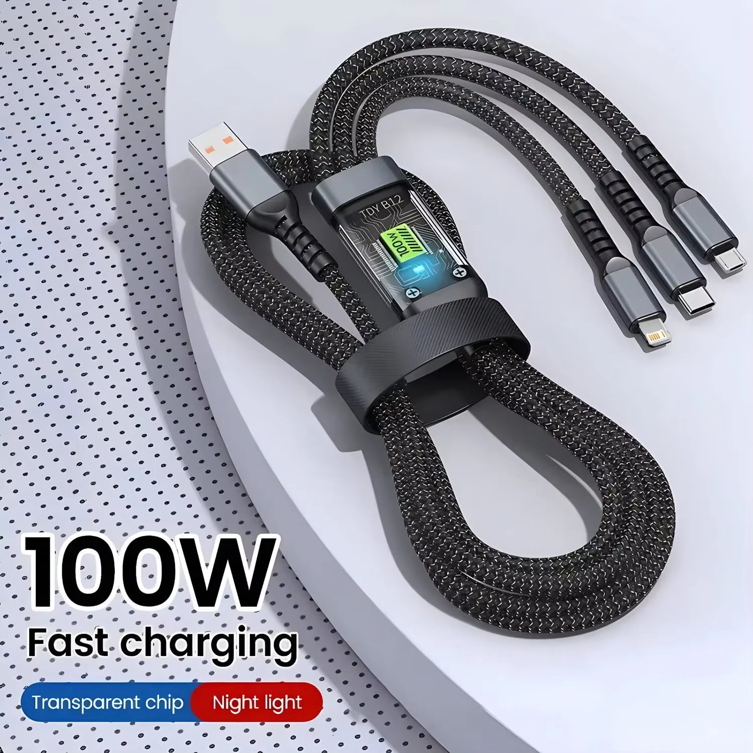Câble de charge rapide 100 W 3 en 1